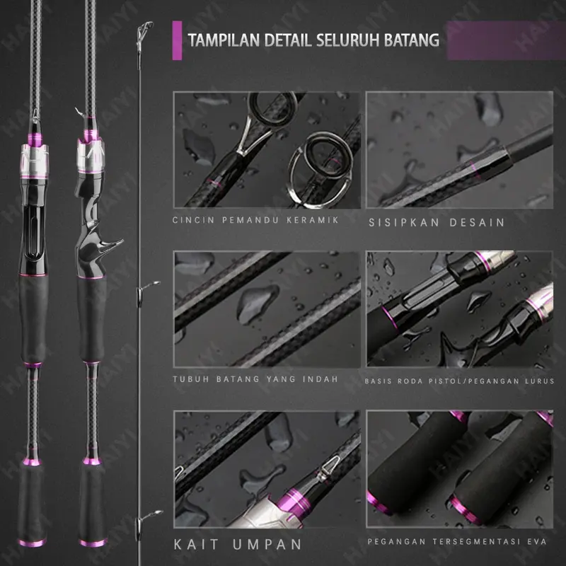 Joran BC Set ML Carbon Holow Pancingan Set Lengkap Joran Pancing Full Set Joran Set Lengkap Joran Casting Set  1.65M/1.8M/2.1M 2 Sections Carbon Holow Max Drag 2-5kg 1 Set Lengkap Kuat COD Set Alat Pancing Murah Pancing 1 Set Murah Dan Kuat 3