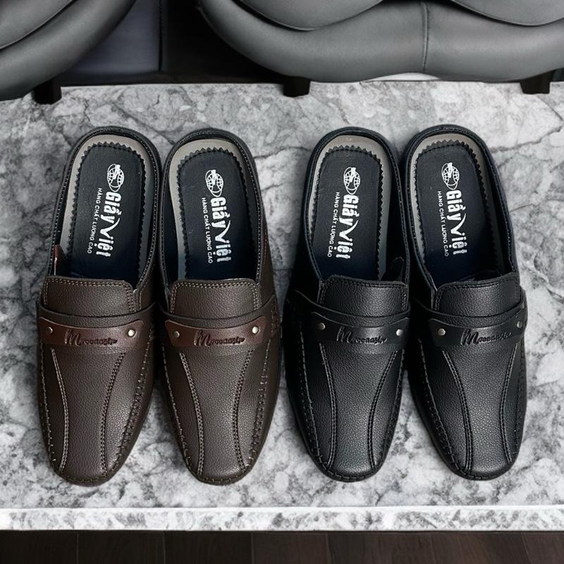 Giày Sục Nam Siêu Bền Kiểu Dáng Đẹp Da Pu 2 Li Phong Cách Hàn Quốc Cho 4 Mùa Size 38-44 Xuất Xứ TP HCM Việt Nam