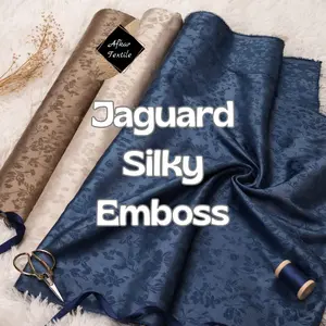 Kain Jaguard Satin Silky [Jacquard Satin Silky] Original Import Premium Quality / Tidak Jual KW kain kebaya bordir shimmer silk Baju