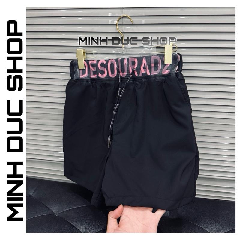 Quần Đùi Gió Cạp Hồng dệt Chữ Cao cấp Có lưới