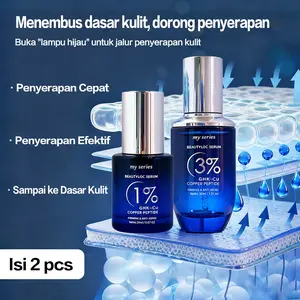 BeautyLoc Serum 1% +3% GHK-Cu Copper Peptide My Series - Serum Kulit Anti-Penuaan & Hidrasi Intens Dengan 5 Bahan Aktif Kuat