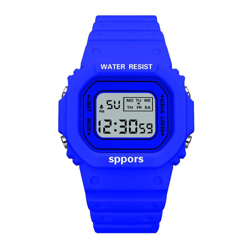 Product Introduction of Waterproof Multi-functional LED Electronic Watch Square Watch Students Youth Outdoor Sports 14