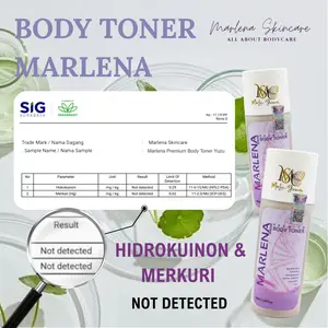 PAKET TONER MARLENA WHITENING BPOM 2 TONER FREE KAPAS BPOM