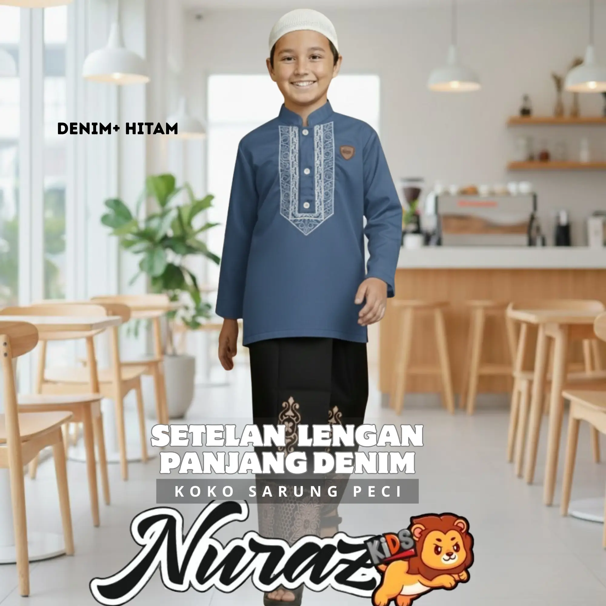 KOKO DENIM + SARUNG HITAM