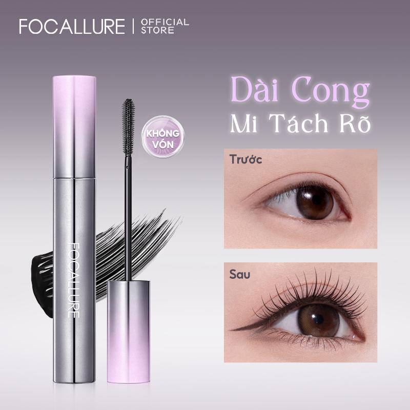Mascara Chống Nước FOCALLURE Làm Dài Lên Nâng Và Định Hình Lông Mi Không Vón Cục Cọ Được Cấp Bằng Sáng Chế Cọ Hình Quạt Phù Hợp Với Mọi Loại Mắt Chống Nhòe Chống Chuyển Nhượng Chống Mồ Hôi Nhẹ Sợi Cọ Được Cấp Bằng Sáng Chế