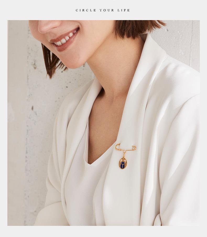 Product Introduction of Circle Scarabe Brooch For Women Daily Party 6