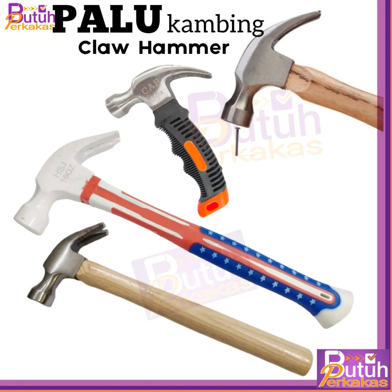 Palu Kambing Claw Hammer Martil kambing Palu cakar Palu cukit Cukil paku