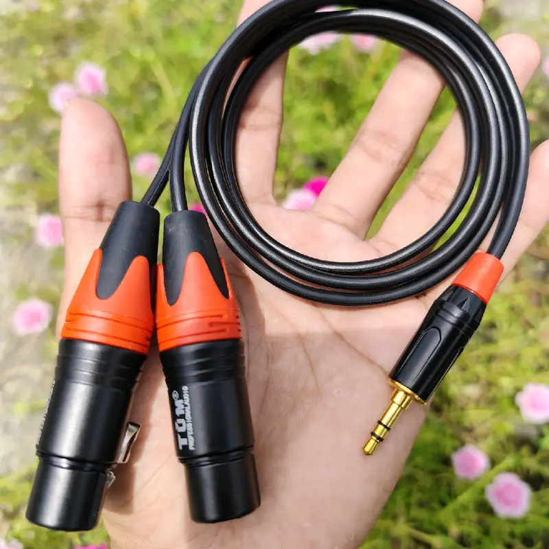 KABEL HP KE MIXER JACK 3,5 TO DUA XLR FRMALE 0