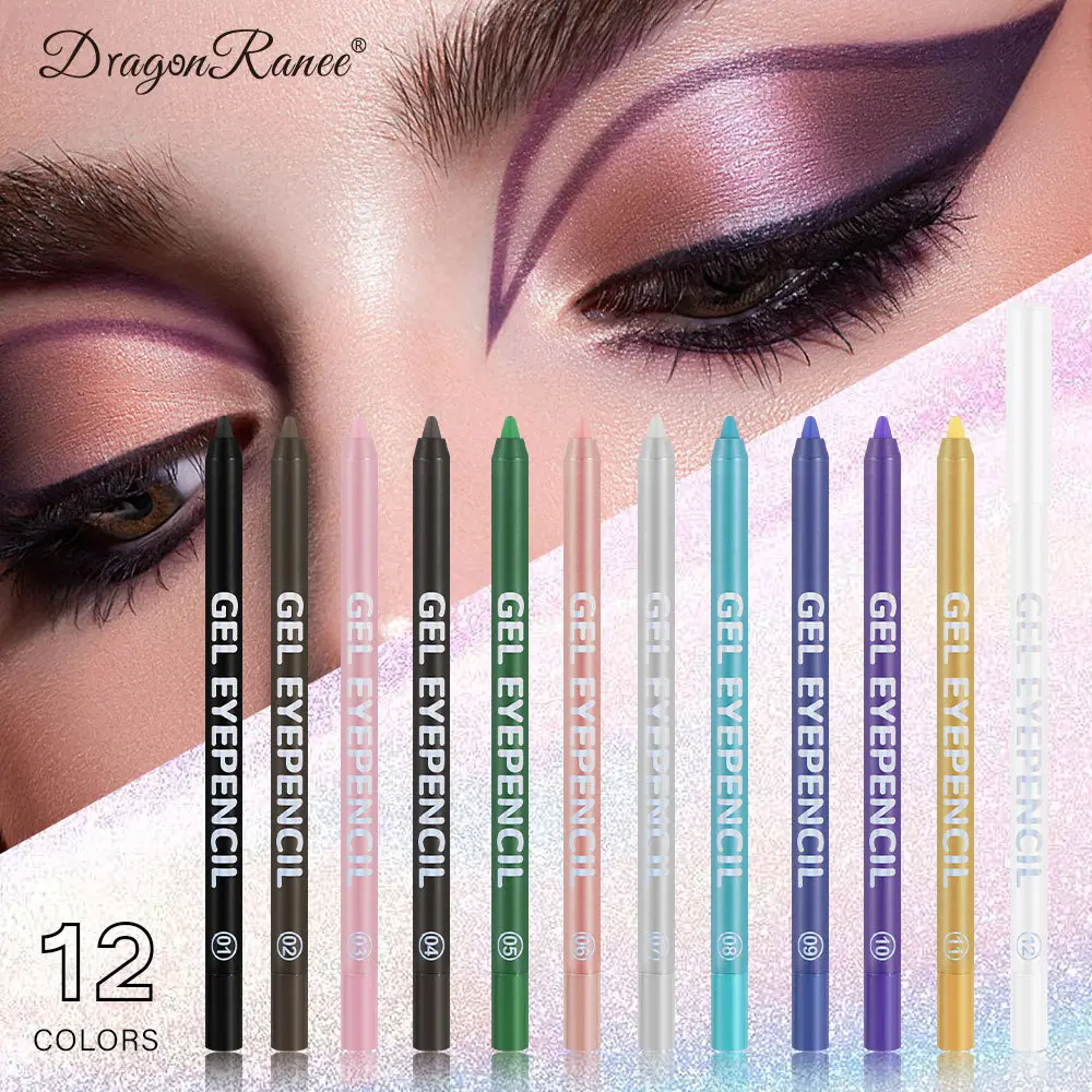 Multifunctional 10 Color Eyeliner Pencil Long Lasting Matte Gel Eye Pencil Sweatproof Non-smudge Eyeshadow Pen Eye Makeup