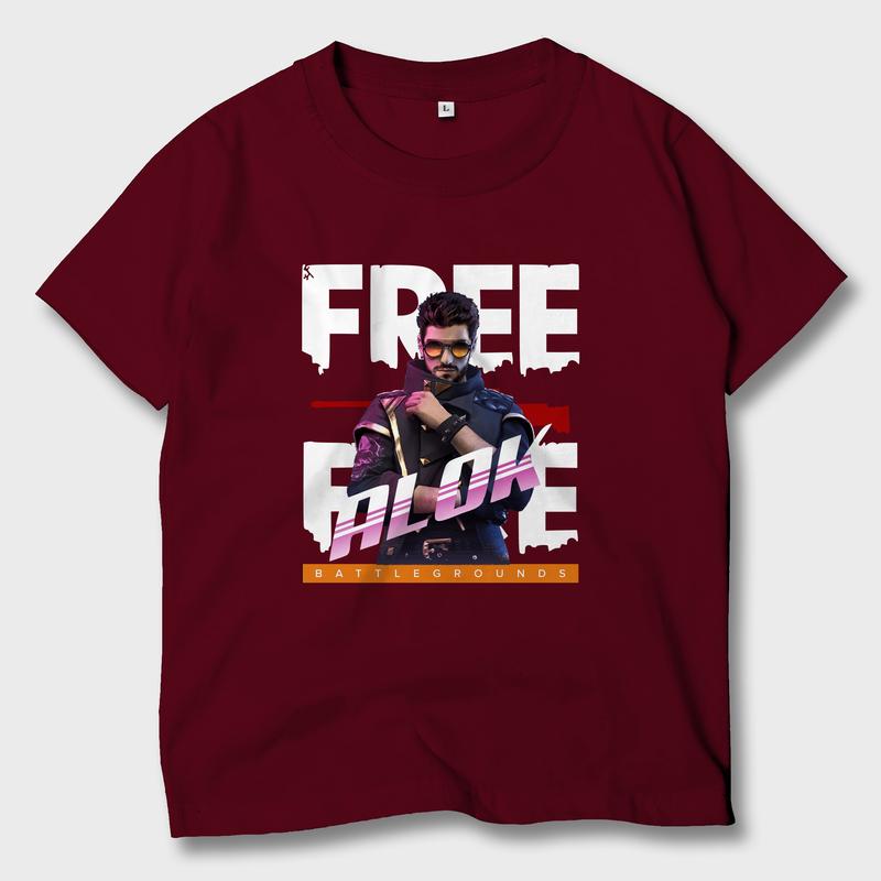 Baju Kaos Anak Game Free Fire Alok FF Atasan Anak Laki-laki Perempuan FF-01 3