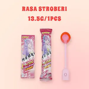 Permen Lolipop Musik Rasa Stroberi The notes jump on the tip of the tongue, and the musical lollipop plays a sweet melody