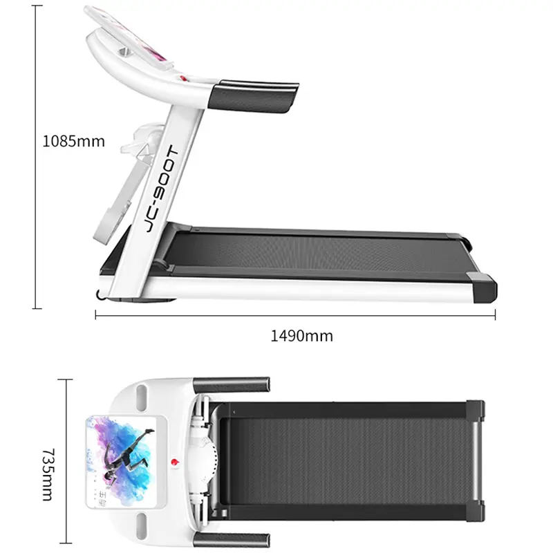 【MY-HI】T900 Treadmill Elektrik treadmill lipat treadmill portable Walking Pad Running Pad Treadmill Termurah Super Murah Kokoh Kuat Multifunction 【Garansi 10 tahun】 Lari walking  pad 4