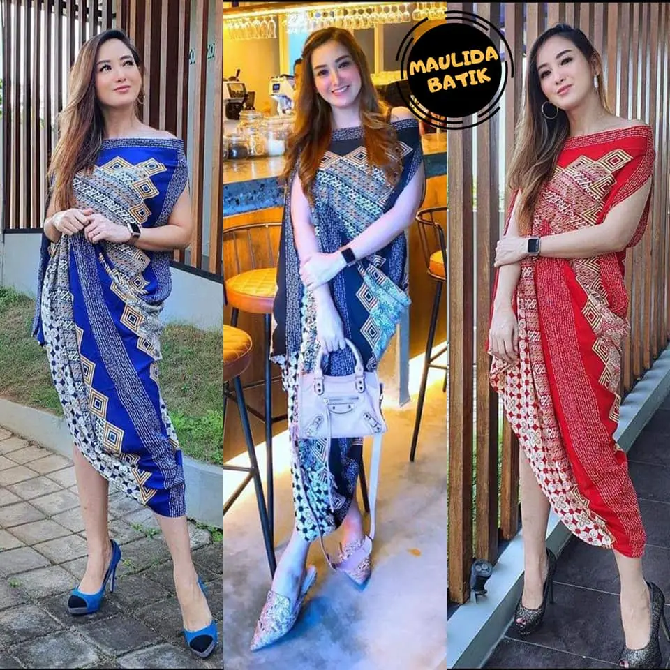 COD Kaftan Batik SABRINA WAJIK/ Dress Batik Solo / Baju kondangan wanita / Kaftan Batik Jumbo Solo bahan katun paris