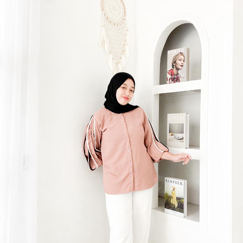 DEVANCA SHIRT - BAJU ATASAN WANITA POLOS / ATASAN BLOUSE WANITA KEKINIAN / KOREAN STYLE 0