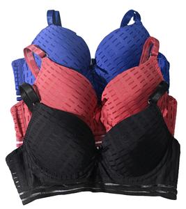 BR6029A 3 Braisires con Push Up Y COPA A en 3 Colores Elegantes y Cómodos con Aro y Almohadillas No Extraíbles en Poliéster Alto Soporte