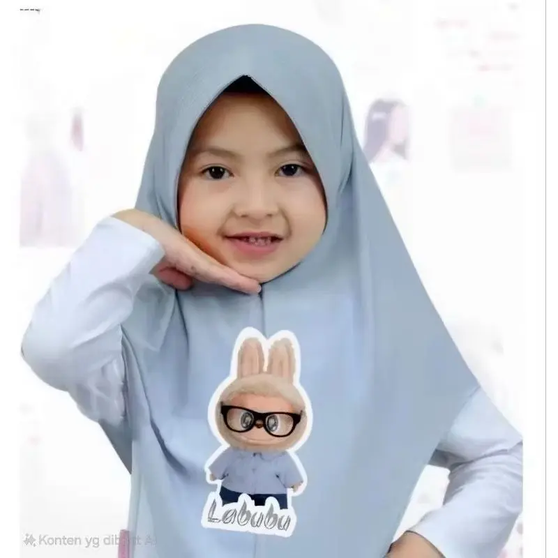 (dapat 3 jilbab) Jilbab Pad Anak Muslim hijab Anak Bayi LABUBU // Bergo Instant Anak Jersay Premium // Hijab Model LABUBU Kerudung Sekolah 4