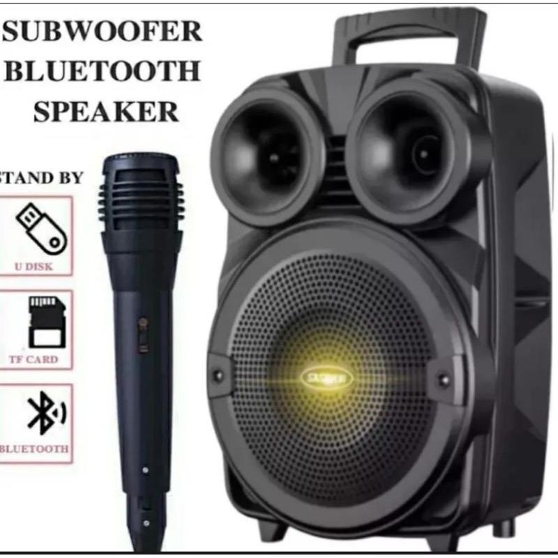 Speaker Bluetooth Karaoke Extra Super Bass Kimiso Free Mic Music Party / Salon Aktif Karaoke Suara Jernih 2