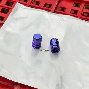 TUTUP PENTIL TITANIUM BAN MOTOR MOBIL BLUE PURPLE GR5