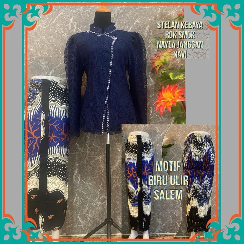 Stelan kebaya brokat rok wiru smok Wanita 3
