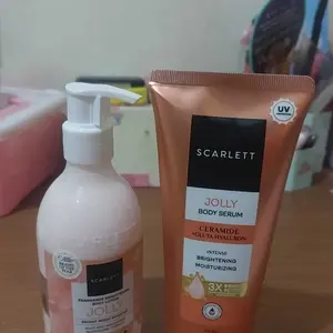 SCARLETT Bundle Extra Cerah - Body Lotion + Body Serum Melembapkan Mencerahkan Wangi Tahan Lama