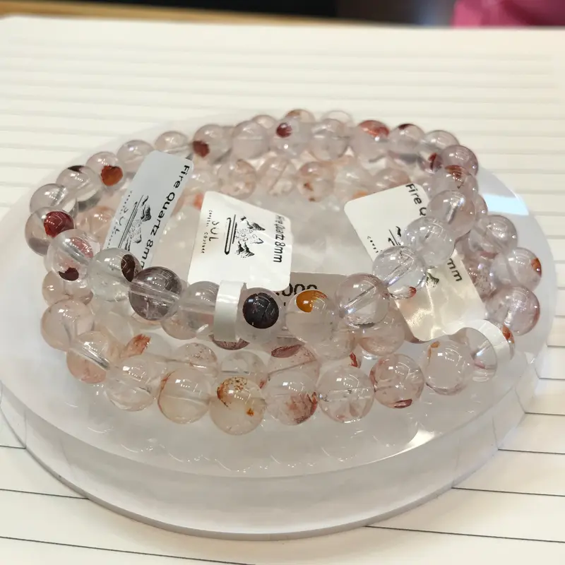 Fire Quartz 8mm Crystal Bracelet 3