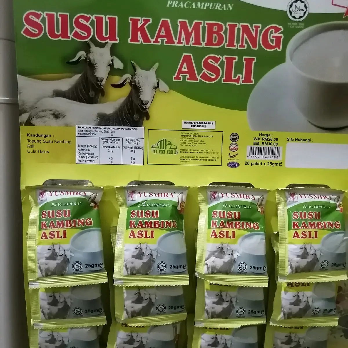 Yusmira Susu Kambing Asli Sachet Beverage Drink