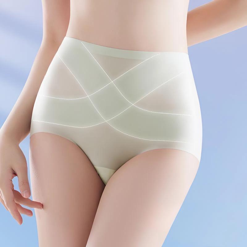   899  Set Quần Lót Nữ Cạp Cao Không Viền Chất Thạch Mát Quần Chip Lưng Cao Cạp Chéo Ôm Bụng Hàng QC L1 