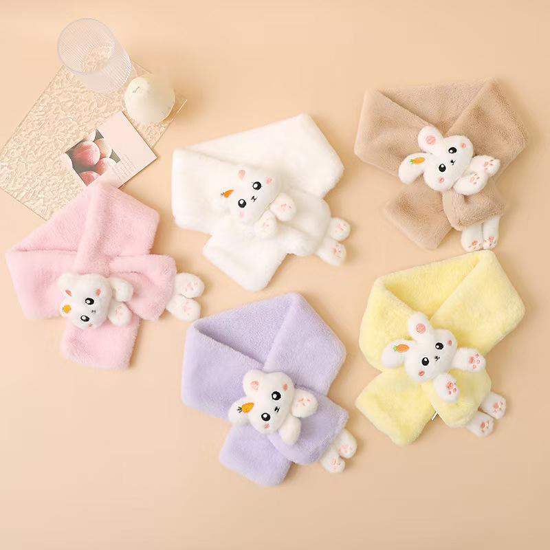 Cute Rabbit Baby Warm Scarf Winter Korean Thick Fur Boy Girl - TikTok ...
