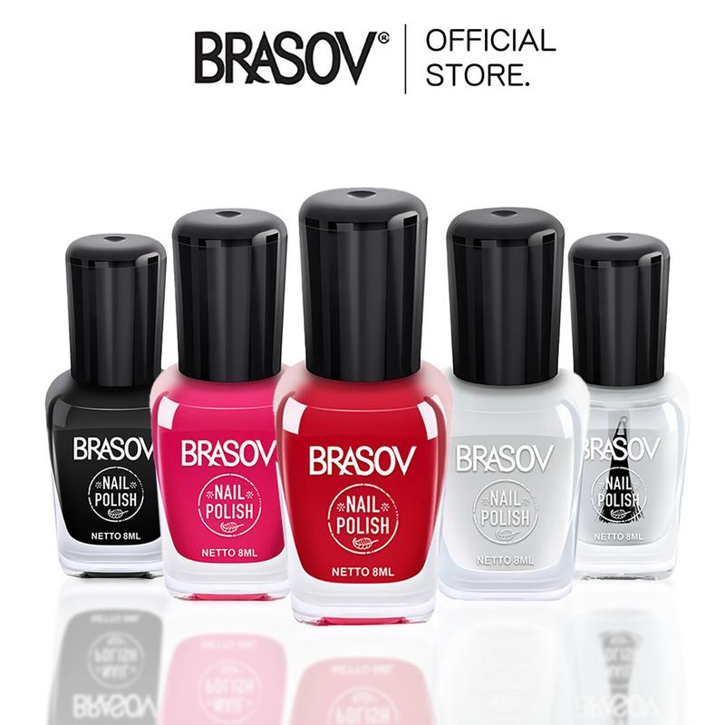 BRASOV Kutek Bening - Putih Susu - Merah - Hitam Cat Kuku Acid Kutex Nail Polish Art 4