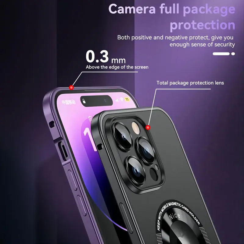 Ốp Điện Thoại Di Động MsyHeZhi, Thích Hợp Cho iPhone 12, 13, 14, 15, Por, Max Plus, Khung Hợp Kim Nhôm Bắn Tóc Kim Loại, Hỗ Trợ Sạc Không Dây, Logo Hiển Thị Có Thể Nhìn Thấy Trực Tiếp, Làm Bằng Nhựa Nhôm Kim Loại ip15plus 5