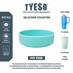 Tyeso Karet Anti Slip  TS-8102 Silicone Coaster Multiple Color For Multiple Tumbler use