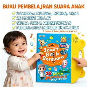 Mainan Tersertifikasi Keamanan Buku Pintar Elektronik Bersuara 3 In 1: Indonesia, Inggris, Mandarin. Audio Book Lolos Uji Standar Keamanan, Belajar Membaca Aman Untuk Balita. Untuk Paud, Tk, Usia 3, 4, 5, 6 Tahun. 26 Topik: Alfabet, Angka, Hewan, Warna