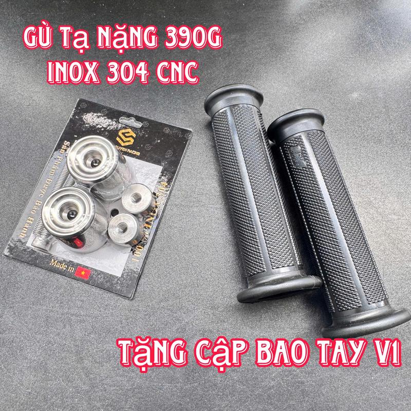 Gù Inox 304 CNC Kèm 2 Cục Nhôm Đống & Bao Tay Mềm êm Gắn Tất Cả Xe WAVE ,DREAM ,FUTURE Sonic Ex155 Made in Vietnam