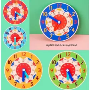 Mainan Jam Kayu/ Woodentoys / Learn Clock For Kid Edukasi