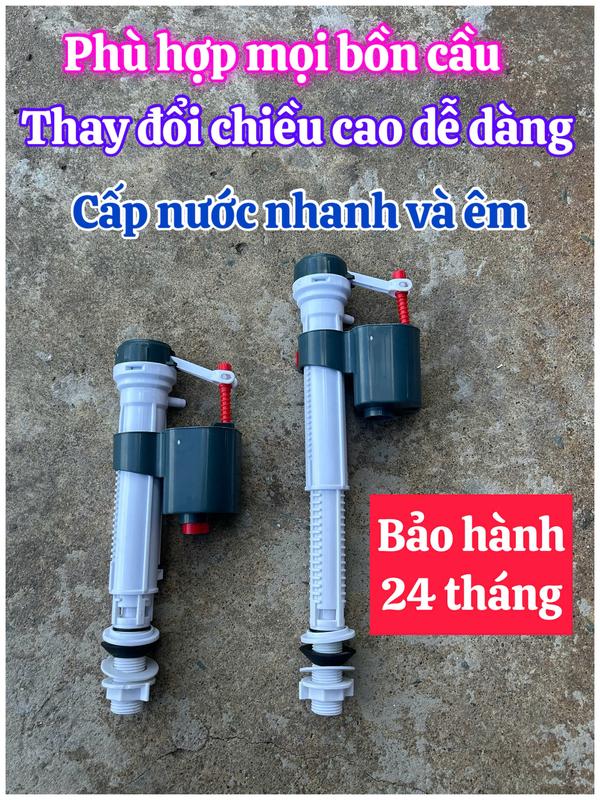  Phao bồn cầu vệ sinh - bộ van cấp nước toilet - Phao nhựa điều chỉnh độ cao cấp nước nhanh bảo hành 24 tháng 
