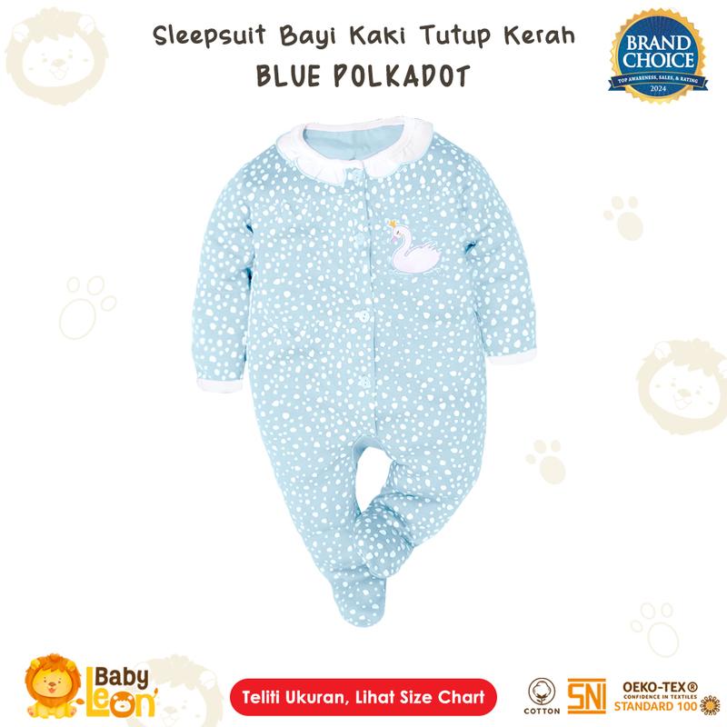 BABYLEON Jumpsuit Bayi 0-1Th Jumpsuit Renda Kaki Tertutup Lengan Panjang Jumper Bayi Perempuan Newborn BC-806 Baju Cewek Baby Sleepsuit Baju Tidur Bayi Jumpsuit Panjang Kaki Tutup Pakaian Bayi 2