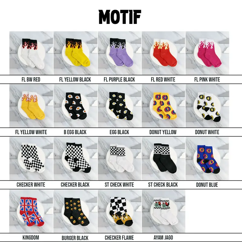 HONEYHOPE - Kaos Kaki Anak Motif Laki-Laki Dan Perempuan Usia 8 Bulan - 8 Tahun Fashion Anak Bayi 0
