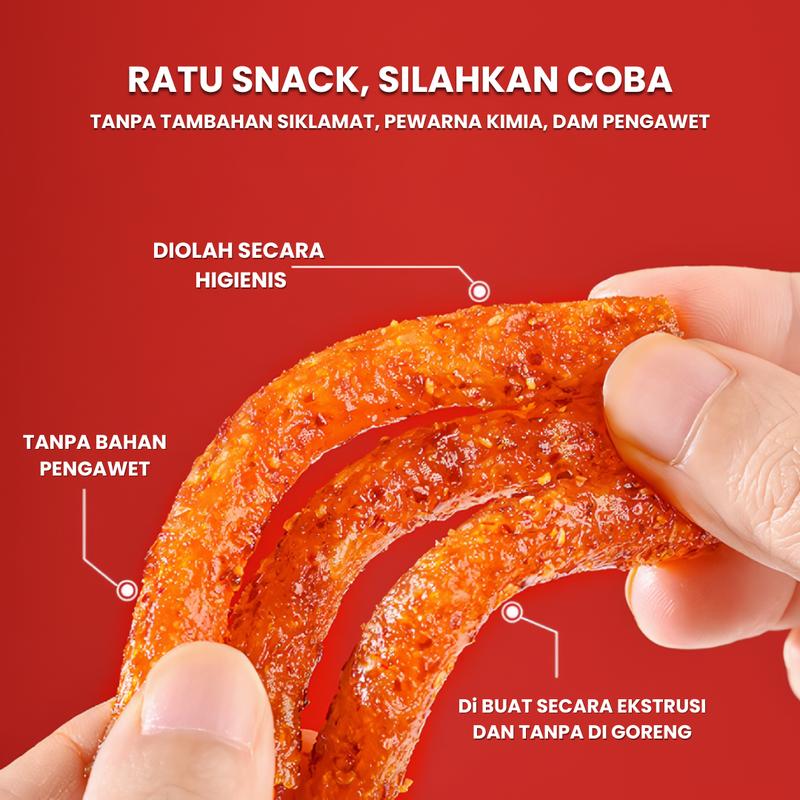 [SAMPLE] Ratu Snack - Stick (5PCS) Snack Camilan dengan Rasa Pedas Manis dan Gurih 2