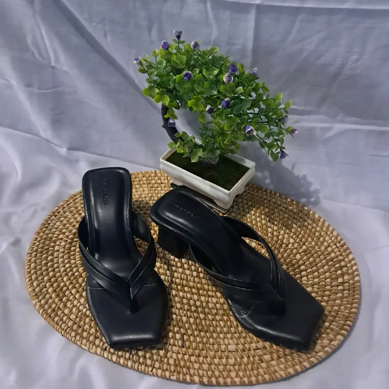 High heels wanita sandal hak tinggi 5cm simple model terbaru murah Kasual 3