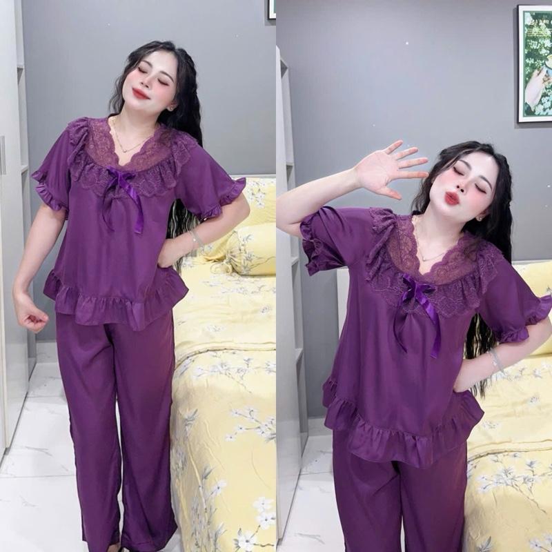 Bộ mặc nhà  quần dài tiểu thư đang babydoll