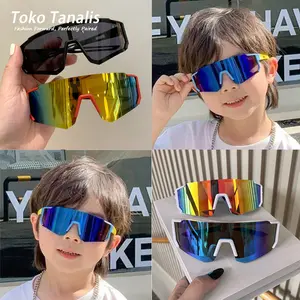 Kacamata Hitam Anak Anak Olahraga Luar Ruangan Kacamata Bersepeda Trendi Perlindungan