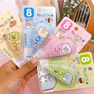 Correction Tape Students Stationary School Supplies Multiple Color Tipe-x Karakter Lucu Penghapus PenaTip-ex Kertas Mini