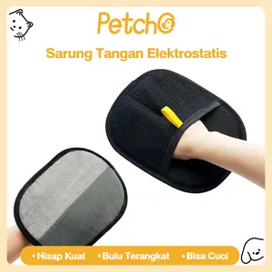 Petcho Sarung Tangan Grooming Kucing Anjing Sikat Dua Arah Elektrostatis Bisa Cuci Ulang Anti Bulu