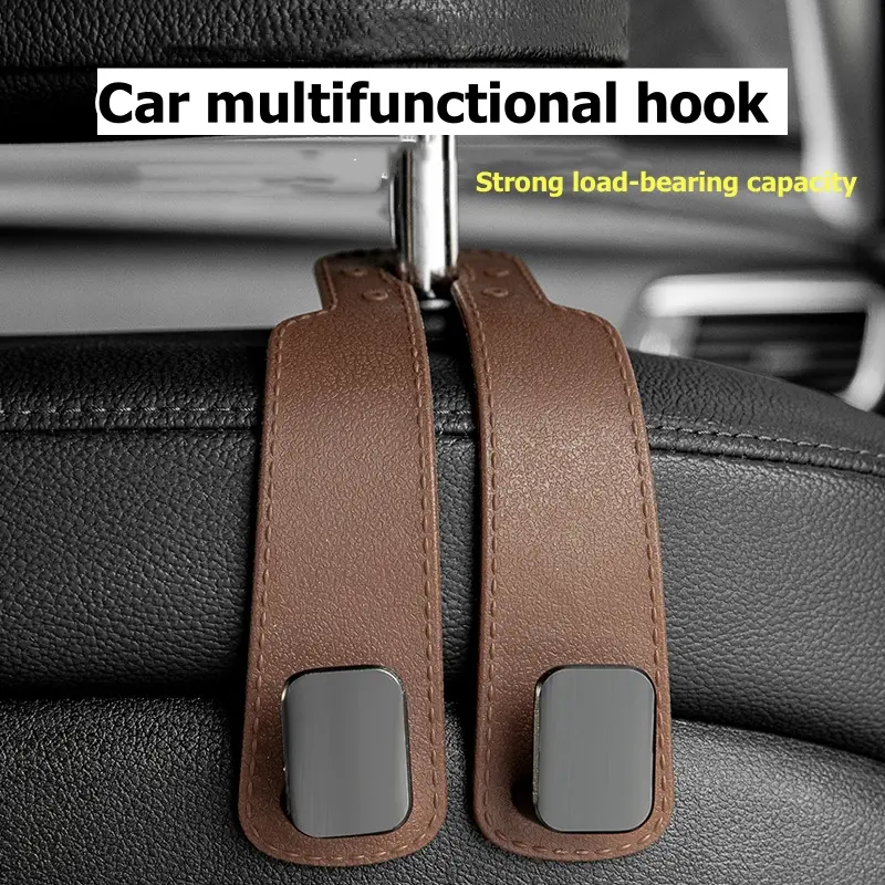 Móc Ô Tô, Móc Đôi Sau Ghế Ô Tô, Đa Năng, Giá Đỡ Điện Thoại Di Động Kim Loại Ẩn, Móc Nhỏ