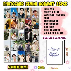 25PCS Photocard Set Aktor Thailand Bright Archen Pond naravit Fourth Nanon Gemini Sky Dunk Java Win metawin Print 2 sisi laminasi glossy tebal tidak pudar
