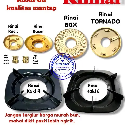 SPAREPART KOMPOR RINAI BERKUALITAS