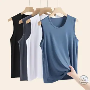 Singlet Pria 4 Pcs Bahan Lembut Nyaman Dipakai Santai Sehari-hari