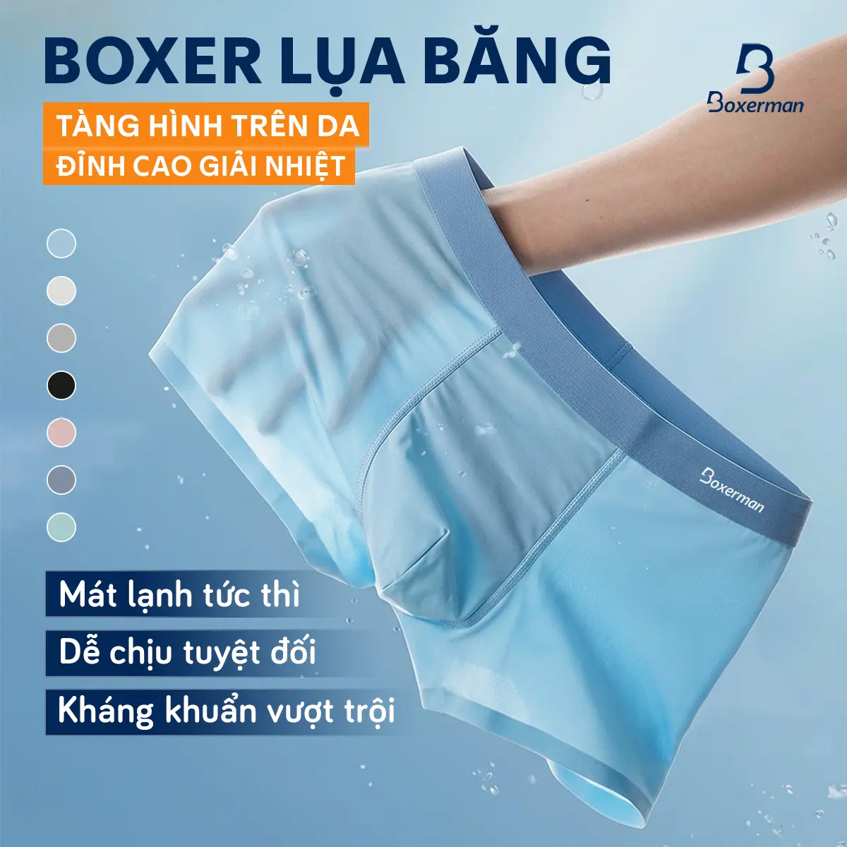 Combo 6 (Tặng 1) Quần boxer nam PROFIT - BOXERMAN Quần lót nam thoáng khí cao cấp thun lạnh