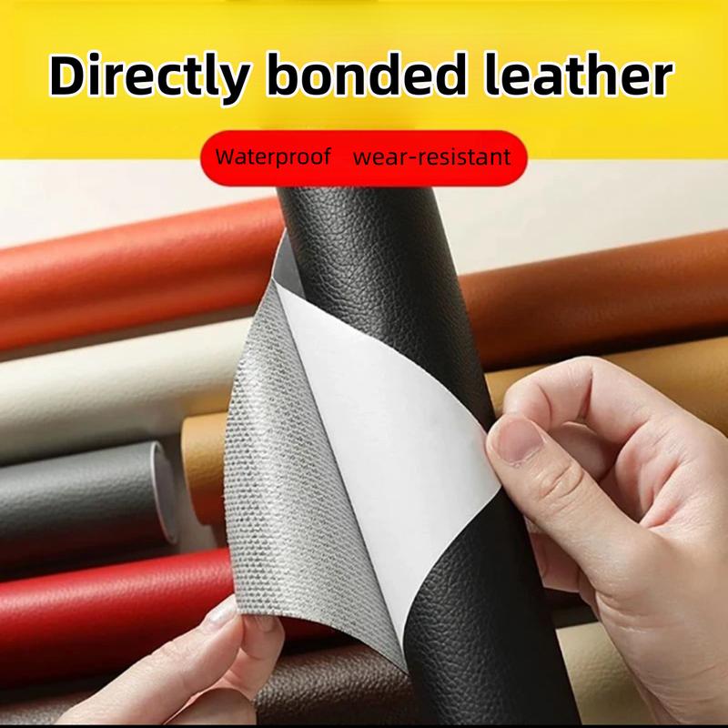  Miếng Dán Da Tự Dính Màu Đen   Nâu 40 * 60cm Thích Hợp Cho Ghế Sofa Xe Máy Và Ghế Ô Tô Có Keo Ở Mặt Sau 