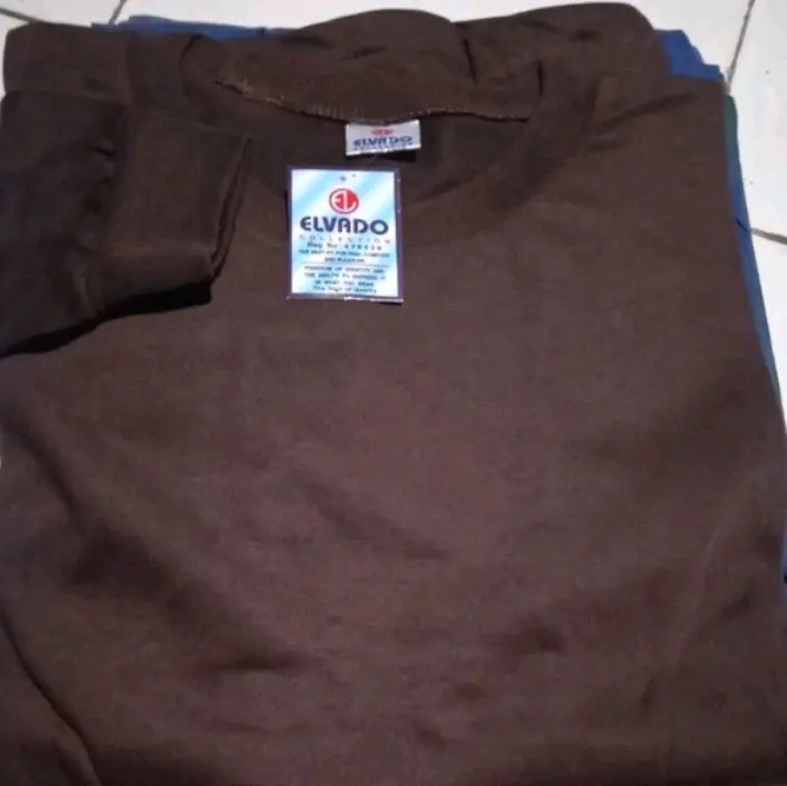 kaos polos lengan panjang blong evaldo Pria Motif Katun Oblong Baju Unisex 5